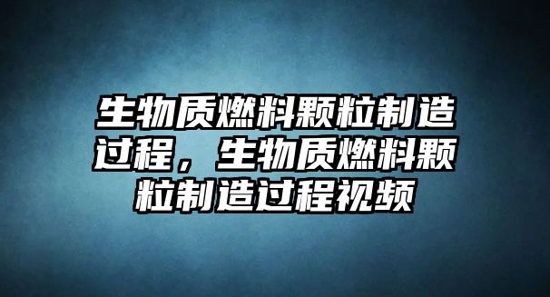 生物質(zhì)燃料顆粒制造過程，生物質(zhì)燃料顆粒制造過程視頻