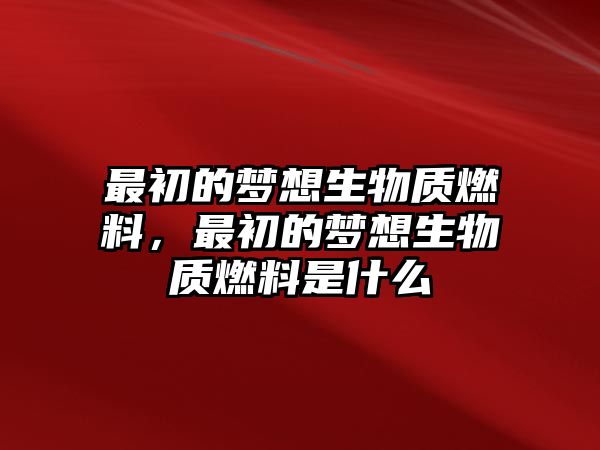 最初的夢想生物質(zhì)燃料，最初的夢想生物質(zhì)燃料是什么