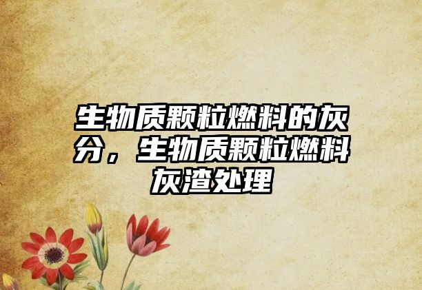 生物質(zhì)顆粒燃料的灰分，生物質(zhì)顆粒燃料灰渣處理