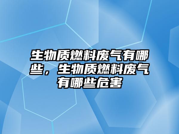 生物質(zhì)燃料廢氣有哪些，生物質(zhì)燃料廢氣有哪些危害