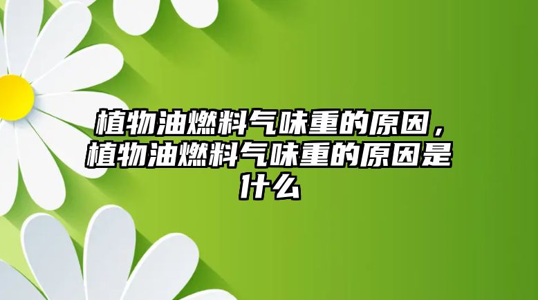 植物油燃料氣味重的原因，植物油燃料氣味重的原因是什么