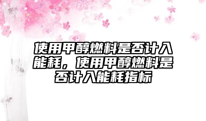 使用甲醇燃料是否計(jì)入能耗，使用甲醇燃料是否計(jì)入能耗指標(biāo)