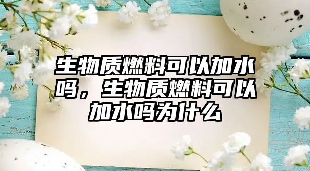 生物質(zhì)燃料可以加水嗎，生物質(zhì)燃料可以加水嗎為什么