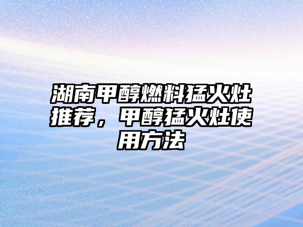 湖南甲醇燃料猛火灶推薦，甲醇猛火灶使用方法