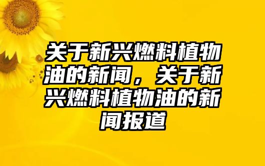 關(guān)于新興燃料植物油的新聞，關(guān)于新興燃料植物油的新聞報(bào)道