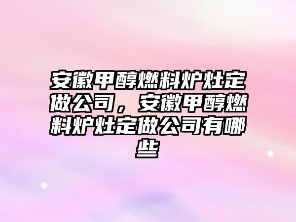 安徽甲醇燃料爐灶定做公司，安徽甲醇燃料爐灶定做公司有哪些