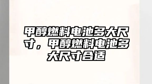 甲醇燃料電池多大尺寸，甲醇燃料電池多大尺寸合適