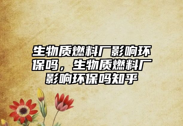 生物質(zhì)燃料廠(chǎng)影響環(huán)保嗎，生物質(zhì)燃料廠(chǎng)影響環(huán)保嗎知乎