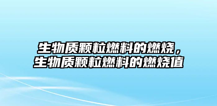 生物質(zhì)顆粒燃料的燃燒，生物質(zhì)顆粒燃料的燃燒值