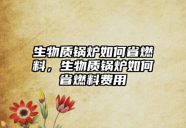 生物質(zhì)鍋爐如何省燃料，生物質(zhì)鍋爐如何省燃料費(fèi)用