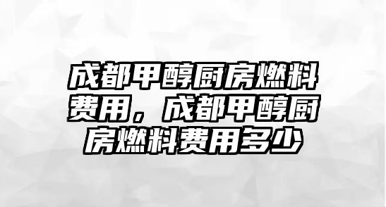 成都甲醇廚房燃料費(fèi)用，成都甲醇廚房燃料費(fèi)用多少