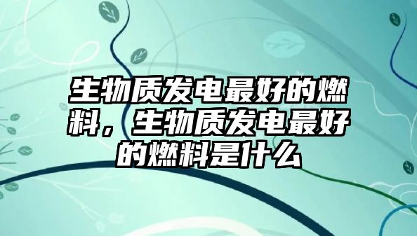 生物質(zhì)發(fā)電最好的燃料，生物質(zhì)發(fā)電最好的燃料是什么