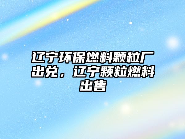 遼寧環(huán)保燃料顆粒廠出兌，遼寧顆粒燃料出售