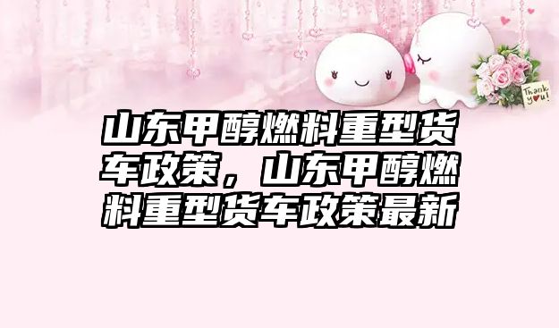 山東甲醇燃料重型貨車政策，山東甲醇燃料重型貨車政策最新