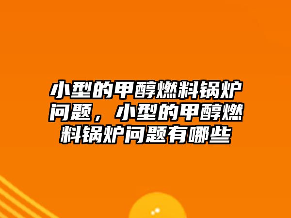 小型的甲醇燃料鍋爐問題，小型的甲醇燃料鍋爐問題有哪些