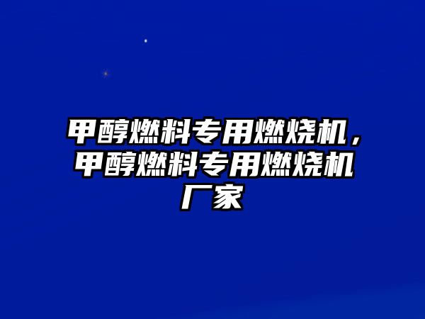 甲醇燃料專用燃燒機，甲醇燃料專用燃燒機廠家