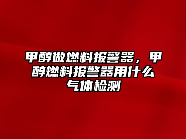 甲醇做燃料報(bào)警器，甲醇燃料報(bào)警器用什么氣體檢測