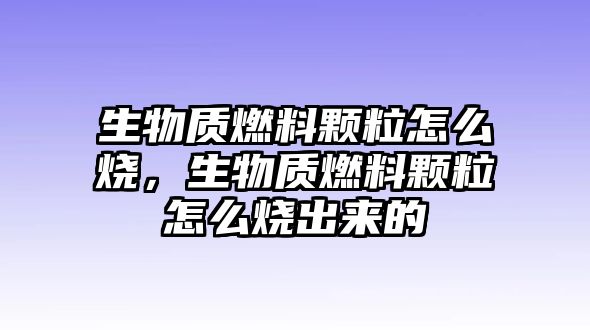 生物質(zhì)燃料顆粒怎么燒，生物質(zhì)燃料顆粒怎么燒出來的