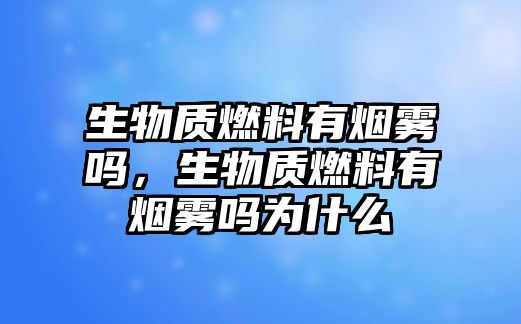 生物質(zhì)燃料有煙霧嗎，生物質(zhì)燃料有煙霧嗎為什么