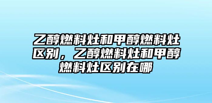 乙醇燃料灶和甲醇燃料灶區(qū)別，乙醇燃料灶和甲醇燃料灶區(qū)別在哪