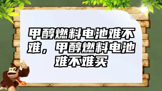 甲醇燃料電池難不難，甲醇燃料電池難不難買