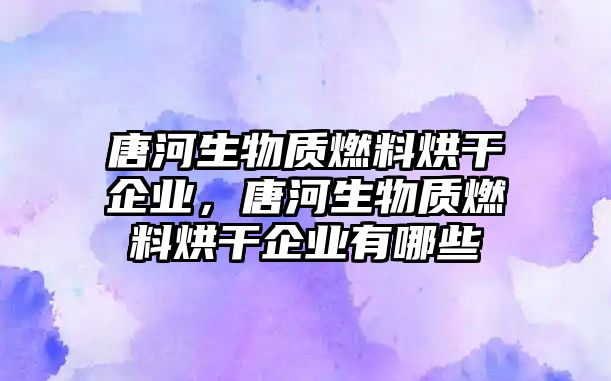 唐河生物質燃料烘干企業(yè)，唐河生物質燃料烘干企業(yè)有哪些