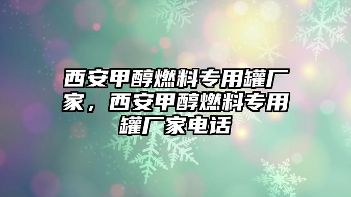 西安甲醇燃料專用罐廠家，西安甲醇燃料專用罐廠家電話