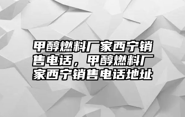 甲醇燃料廠家西寧銷售電話，甲醇燃料廠家西寧銷售電話地址