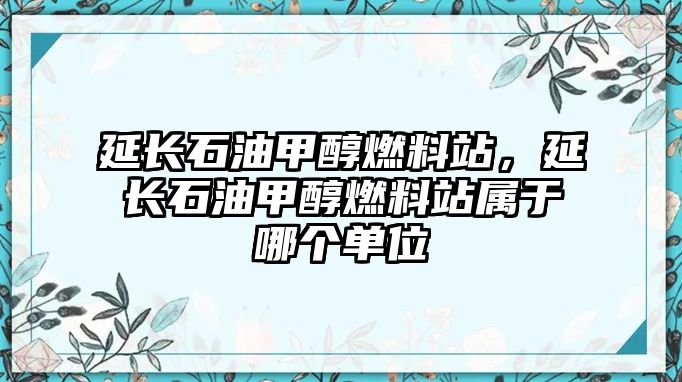 延長(zhǎng)石油甲醇燃料站，延長(zhǎng)石油甲醇燃料站屬于哪個(gè)單位