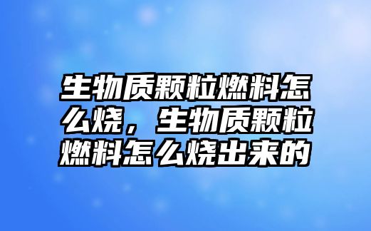 生物質(zhì)顆粒燃料怎么燒，生物質(zhì)顆粒燃料怎么燒出來(lái)的