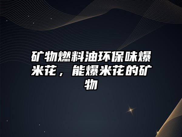 礦物燃料油環(huán)保味爆米花，能爆米花的礦物