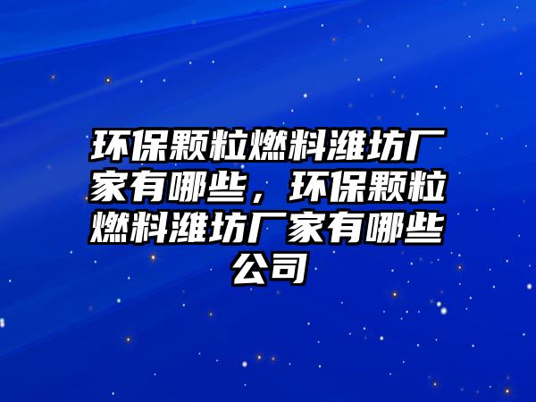 環(huán)保顆粒燃料濰坊廠家有哪些，環(huán)保顆粒燃料濰坊廠家有哪些公司