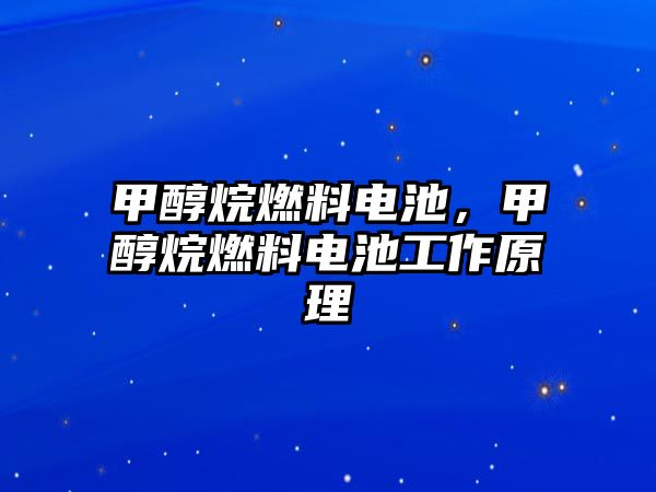 甲醇烷燃料電池，甲醇烷燃料電池工作原理