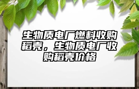 生物質(zhì)電廠燃料收購稻殼，生物質(zhì)電廠收購稻殼價(jià)格