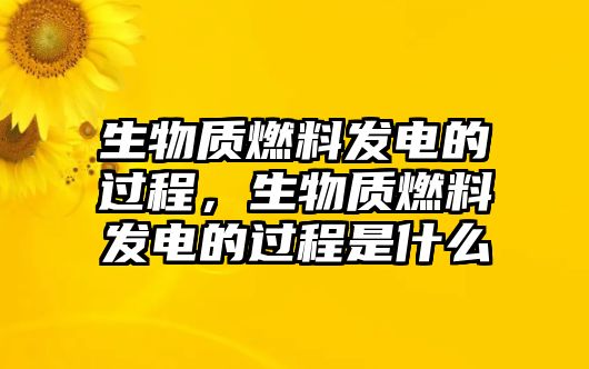 生物質(zhì)燃料發(fā)電的過程，生物質(zhì)燃料發(fā)電的過程是什么