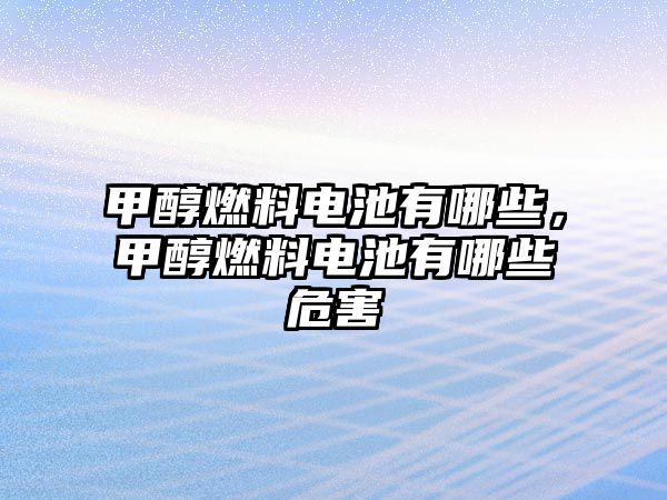 甲醇燃料電池有哪些，甲醇燃料電池有哪些危害