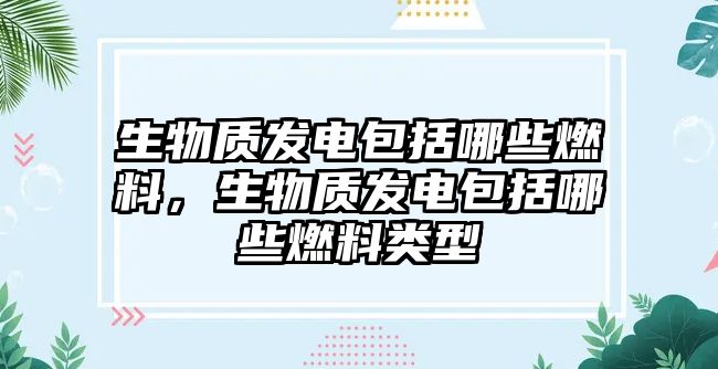 生物質(zhì)發(fā)電包括哪些燃料，生物質(zhì)發(fā)電包括哪些燃料類型