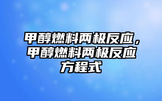 甲醇燃料兩極反應(yīng)，甲醇燃料兩極反應(yīng)方程式