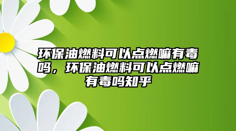 環(huán)保油燃料可以點(diǎn)燃嘛有毒嗎，環(huán)保油燃料可以點(diǎn)燃嘛有毒嗎知乎