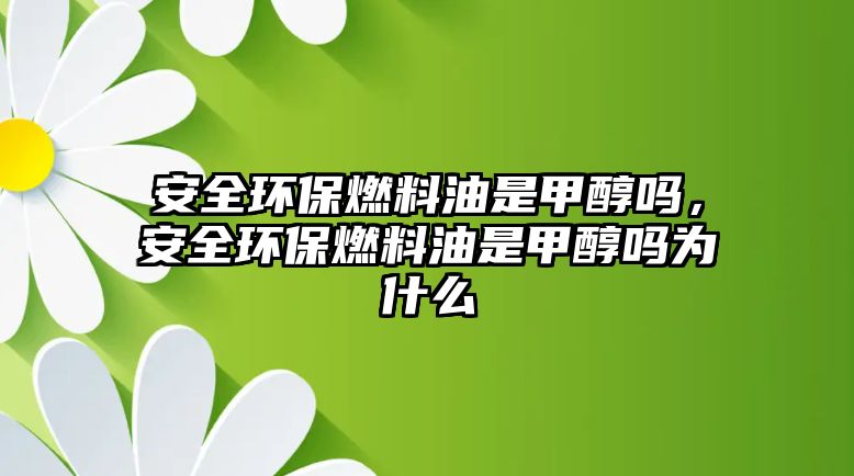 安全環(huán)保燃料油是甲醇嗎，安全環(huán)保燃料油是甲醇嗎為什么