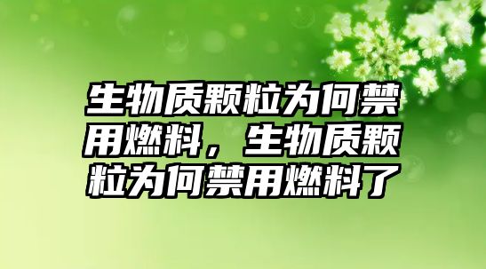 生物質(zhì)顆粒為何禁用燃料，生物質(zhì)顆粒為何禁用燃料了