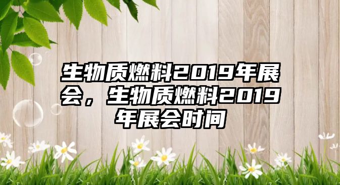 生物質(zhì)燃料2019年展會，生物質(zhì)燃料2019年展會時間