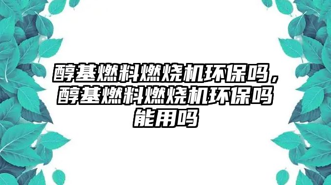 醇基燃料燃燒機環(huán)保嗎，醇基燃料燃燒機環(huán)保嗎能用嗎