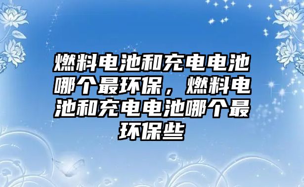 燃料電池和充電電池哪個(gè)最環(huán)保，燃料電池和充電電池哪個(gè)最環(huán)保些