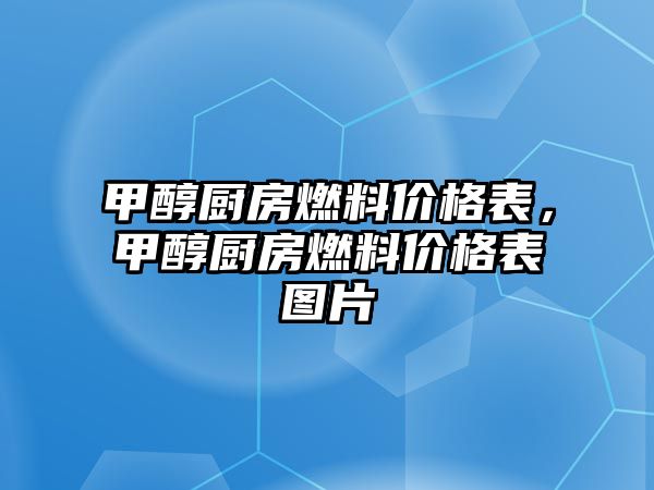 甲醇廚房燃料價格表，甲醇廚房燃料價格表圖片