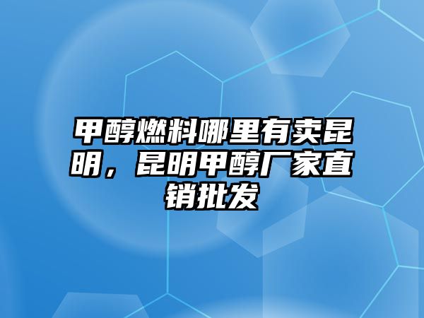 甲醇燃料哪里有賣昆明，昆明甲醇廠家直銷批發(fā)