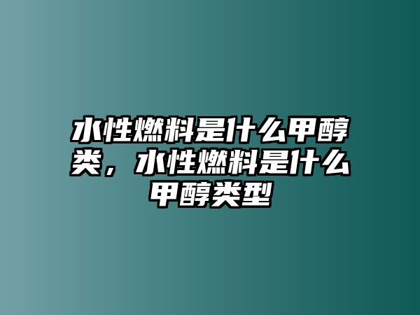 水性燃料是什么甲醇類，水性燃料是什么甲醇類型