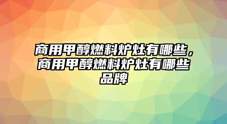 商用甲醇燃料爐灶有哪些，商用甲醇燃料爐灶有哪些品牌