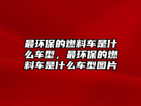 最環(huán)保的燃料車是什么車型，最環(huán)保的燃料車是什么車型圖片