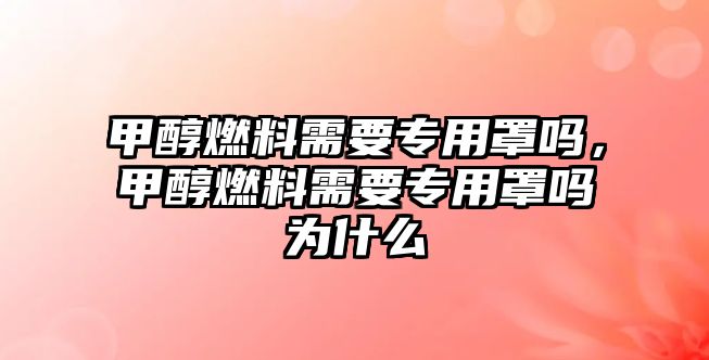 甲醇燃料需要專用罩嗎，甲醇燃料需要專用罩嗎為什么